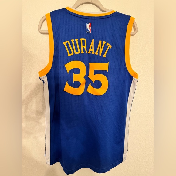 Adidas Kevin Durant Golden State Warriors Men’s Sz Med Jersey Blue/Gold - Picture 5 of 6